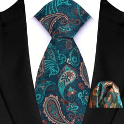 Men's Ties Set Luxury Paisley Floral Neck Ties Business Formal Necktie Pocket Square Set For Wedding Party Suits Accessories