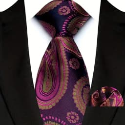 Men's Ties Set Luxury Paisley Floral Neck Ties Business Formal Necktie Pocket Square Set For Wedding Party Suits Accessories