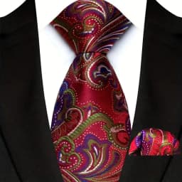 Men's Ties Set Luxury Paisley Floral Neck Ties Business Formal Necktie Pocket Square Set For Wedding Party Suits Accessories