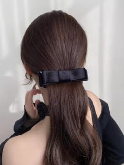 Lystrfac Fashion Velvet Hair Bow Banana Hair Clips for Women Girls Elegant Horsetail Hairpin Headdress Female Hair Accessories