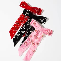 Crystal Hair Accessories Velvet Hair Bow for Women Girls Elegant Pearl Rhinestone Hair Clips French Style Hair Accessories