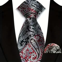 Luxury Mens Ties Floral Silver Purple Ties Paisley NeckTie Pocket Square Set Men Wedding Business Party 8CM Tie Accessories Gift