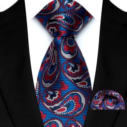 Luxury Mens Ties Floral Silver Purple Ties Paisley NeckTie Pocket Square Set Men Wedding Business Party 8CM Tie Accessories Gift