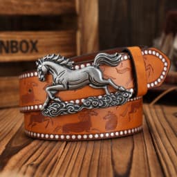 A PU Belt Suitable for Both Men and Women, Combining the Style of Western Denim and Retro, Is Perfect for Daily Casual Outings