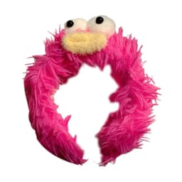 Funny Furry Monster Headband with Big Eyes, Plush Cartoon Headdress for Women Adults Face Washing & Party Wear Costume Cosplay