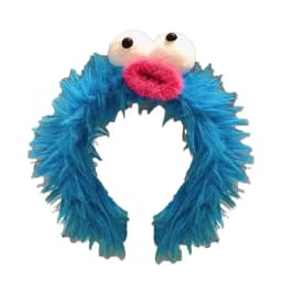 Funny Furry Monster Headband with Big Eyes, Plush Cartoon Headdress for Women Adults Face Washing & Party Wear Costume Cosplay