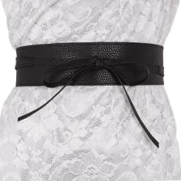 Women Soft PU Leather Obi Belt Self Tie Wrap Cinch Belt Fashion Bowknot Waistband Wrap Belt for Dress Jumpsuit