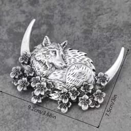 A Vintage Viking Wolf Hairpin, A Gift Featuring the Moon and the Wolf - Perfect for the Occasion.