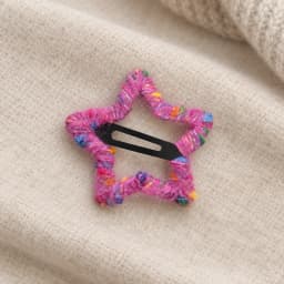 Handmade Yarn Wrapped Star Hair Clips Cute Colorful Korean Fuzzy Snap Barrettes for Women and Girls Fall Winter Hair Accessories