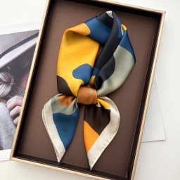 Square Scarf Silk Imitation Floral Print Neckerchief Bandana Lady Shawl Scarves Wrap Head Hair Band Ties 2026 Women