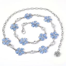 Diamond waist chain women's fashion belt dress sweet blossom metal chain skirt belt trend