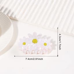 New Cartoon Hair Jaw Clips Brown Nonslip Hair Clamps Acrylic Coffee Cup Croissant Red Rose Design Cute Hair Clips for Women