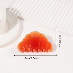 New Cartoon Hair Jaw Clips Brown Nonslip Hair Clamps Acrylic Coffee Cup Croissant Red Rose Design Cute Hair Clips for Women