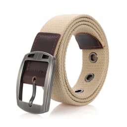 Men's and women's belt needle buckle canvas belt casual cargo belt Korean version of the tide male student youth outdoor belt