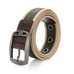 Men's and women's belt needle buckle canvas belt casual cargo belt Korean version of the tide male student youth outdoor belt