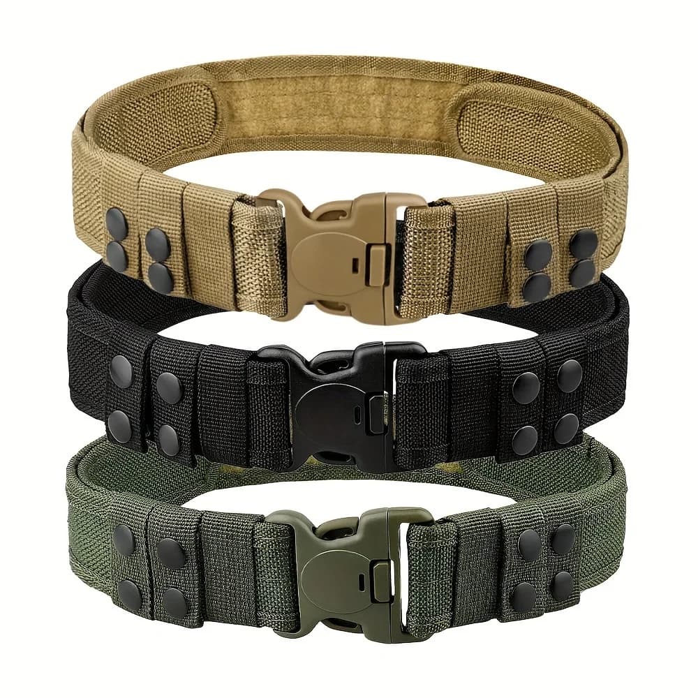 1pc Quick Release Tactical Belt for Men Fashion Style Combat Belt for Outdoor Activities and Fishing