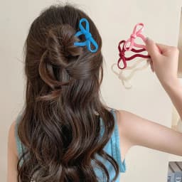U-Shaped Bow Hair Stick Acrylic Hairpin for Women Fashion Hair Clip Comb Bun Sweet Headwear Hairstyle Girls Hair Accessories