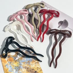 U-Shaped Bow Hair Stick Acrylic Hairpin for Women Fashion Hair Clip Comb Bun Sweet Headwear Hairstyle Girls Hair Accessories