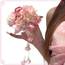 Teng Hua's Love~ Exquisite Pink Tassel Flower Hair Clip for Women's Cheongsam Side Hairpin