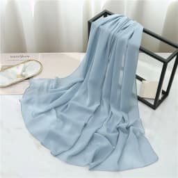 Summer Long Silk Scarf For Women Large Shawl Wrap Headband Solid Design Hijab Beach Stoles Female Foulard Echarpe Bandana