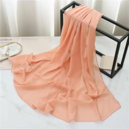 Summer Long Silk Scarf For Women Large Shawl Wrap Headband Solid Design Hijab Beach Stoles Female Foulard Echarpe Bandana
