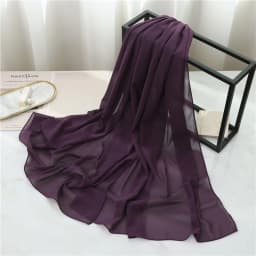 Summer Long Silk Scarf For Women Large Shawl Wrap Headband Solid Design Hijab Beach Stoles Female Foulard Echarpe Bandana