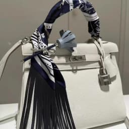 130x5cm Tassel Cashew Print Scarf Women's All-season Twill Silk Decorative Ribbon Multi-purpose Bag Hair Tie Belt Scarf