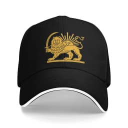 Iran Flag Emblem Lion and Sun Baseball Cap Hip Hop Sandwich Hats Men Women Polyester Hats Cap Outdoor