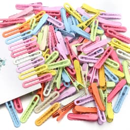 30pcs 5cm Candy Color Hair Clips Metal Hollow Wave Hairpin For Women Girls DIY Bangs Side Clip Makeup Hair Styling Accessories