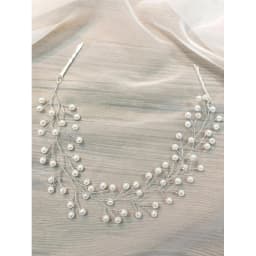 1pc Simple Faux Pearl Hair Accessory: Convertible Band/Clip Headband for Bridal & Versatile Styling