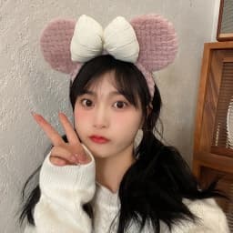 Plush Mouse Ears Hair Hoop Hairband  Holiday Party Princess Bow Hairband COSTUME Cosplay Plush  Adult/Kids Headband Gift