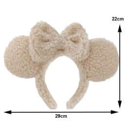 Plush Mouse Ears Hair Hoop Hairband  Holiday Party Princess Bow Hairband COSTUME Cosplay Plush  Adult/Kids Headband Gift