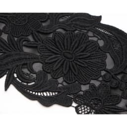Lace Flower Elastic Wide Waistband for Dress with Snap Button Belt Fashion Wide Belt for Women Black and White