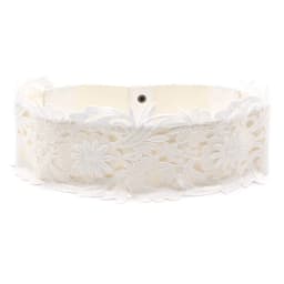 Lace Flower Elastic Wide Waistband for Dress with Snap Button Belt Fashion Wide Belt for Women Black and White