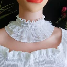 Lace false collar children's shirt collar decoration ruffled neck scarf stand-up false collar to cover scarred neck