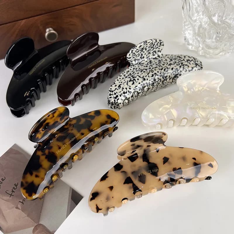 Minimalist Commuter Hair Clip - Versatile Acetate Shark Clip for Women Elegant 2026 New Style Back-of-Head Hair Clip