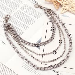 European American Punk Style Fashion Metal Waist Chain Personalized Trendy Multi-layer Chain for Jeans