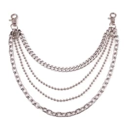 European American Punk Style Fashion Metal Waist Chain Personalized Trendy Multi-layer Chain for Jeans