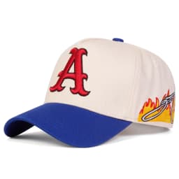 Unisex A Letter Embroidery Side Flame Baseball Caps Spring Autumn Outdoor Sunscreen Hat Adjustable Casual Trucker Hats