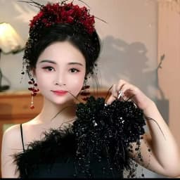 Elegant Peony Flower Grasping Clip Sequin Tassel Hair Claw Plastic Crab Hair Clips Women