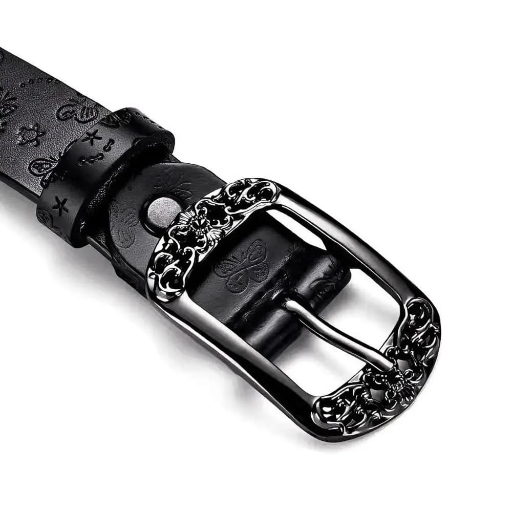 Fashion Y2K Alloy Pin Buckle Carved Waist Belt Harajuku Y2K Punk Waistband Chic Vintage Jeans Belts For Women