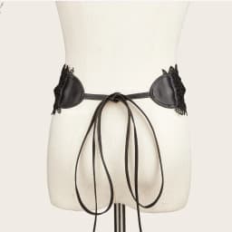 Boho Style Soft Lace Waist Belt Wide Self Tie Bow Tie Belt Wrap Around Cinched Waistband Corset Belt for Dresses