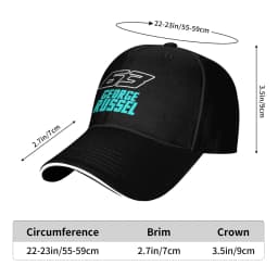 George Russell 63 Casual Baseball Cap Outdoor Gym Hip Hop Hats Summer Sun Couple Women y2k Cute Baseball Caps