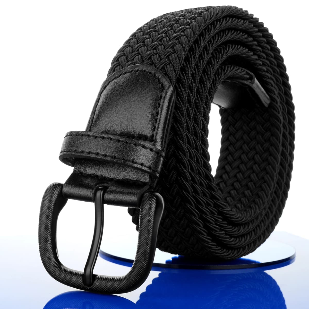 Plus Size to 67inch / 170cm Braided Golf Belt Reversible Belt Stretch Woven Web Belt