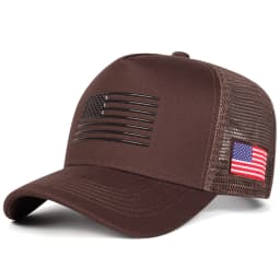 Unisex American Flag Embroidery Baseball Net Caps Spring and Summer Outdoor Adjustable Casual Hats Sunscreen Hat Sports Cap