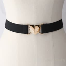 {YY26} Women Girls Adjustable Elastic Waist Belts With Heart Shape Metal Buckle Waistband For Coat Dress Accessories 〔YY26〕
