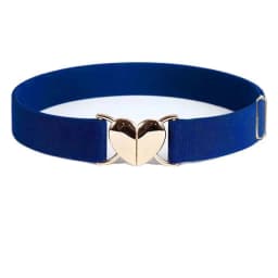 {YY26} Women Girls Adjustable Elastic Waist Belts With Heart Shape Metal Buckle Waistband For Coat Dress Accessories 〔YY26〕