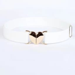 {YY26} Women Girls Adjustable Elastic Waist Belts With Heart Shape Metal Buckle Waistband For Coat Dress Accessories 〔YY26〕