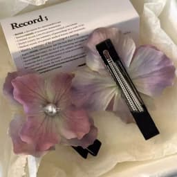 2Pcs Spring Hydrangea Hair Clips Women Girls Sweet Braid Hairpins Pearl Floral Barrettes For Travelling Wedding Hair Accessories