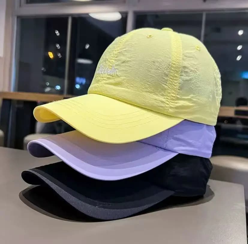 Quick Dry Breathable Baseball Cap Women's Style Summer Drawstring Letter Embroidery Sunshade Hat UV Protection Duckbill Cap